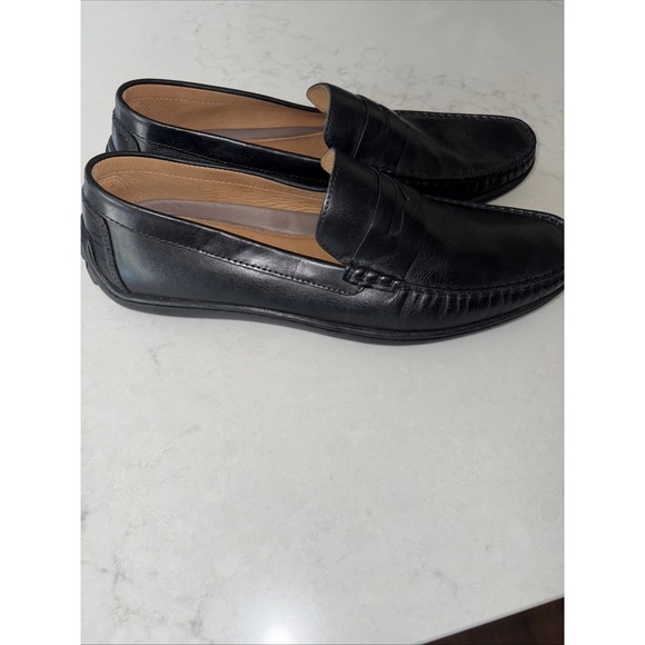 157971 Nichols Men's Loafer Shoes 11M Black Leather Driver‎ JOHNSTON & MURPHY - Picture 1 of 6